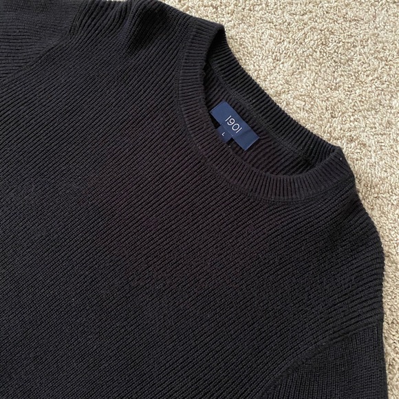 Mens Nordstrom 1901 crewneck black sweater size Large - Picture 4 of 7